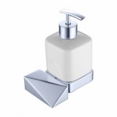 Дозатор мыла Boheme Venturo New 10317-CR белый-хром