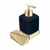 Дозатор мыла Boheme Venturo New 10317-G-B черный-золото