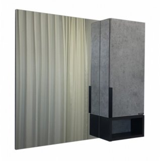 Зеркало со шкафчиком Comforty Франкфурт 90 бетон светлый