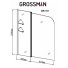 Шторка на ванну Grossman GR-101 100 см