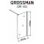 Шторка на ванну Grossman GR-103N 80 см