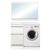 Мебель под стиральную машину Style Line Даллас 110 напольная белая эмаль