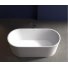 Акриловая ванна Abber AB9209 170x80 см, отдельностоящая, овальная, с каркасом, со сливом-переливом