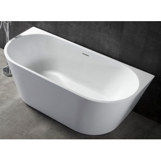 Акриловая ванна Abber AB9216-1.3 130x70 см, овальная, с каркасом, со сливом-переливом