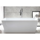 Акриловая ванна Abber AB9224-1.7 170x80 см, отдельностоящая, с каркасом, со сливом-переливом