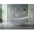 Акриловая ванна Abber AB9233 185x80 см, отдельностоящая, овальная, с каркасом, со сливом-переливом