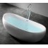 Акриловая ванна Abber AB9236 170x80 см, отдельностоящая, овальная, с каркасом, со сливом-переливом