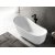 Акриловая ванна Abber AB9288 180x90 см, отдельностоящая, овальная, с каркасом, со сливом-переливом