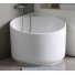 Акриловая ванна Abber AB9305 95x95 см, круглая, с каркасом, со сливом-переливом