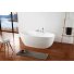 Акриловая ванна Abber AB9323 170x80 см, отдельностоящая, овальная, с каркасом, со сливом-переливом