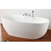 Акриловая ванна Abber AB9323 170x80 см, отдельностоящая, овальная, с каркасом, со сливом-переливом