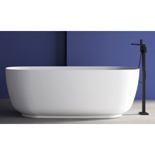 Акриловая ванна Abber AB9260 170x75 см, отдельностоящая, овальная, с каркасом, со сливом-переливом
