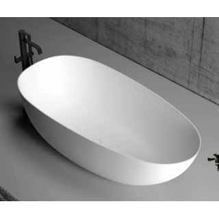Акриловая ванна Abber AB9211 170x80 см, отдельностоящая, овальная, с каркасом, со сливом-переливом