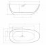 Акриловая ванна Abber AB9211 170x80 см, отдельностоящая, овальная, с каркасом, со сливом-переливом