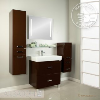 Мебель для ванной Акватон Америна Н 80 см темно-коричневая