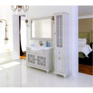 Мебель для ванной Акватон Беатриче 85 см слоновая кость патина