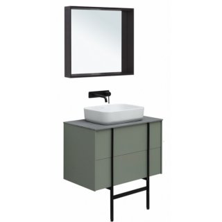 Мебель для ванной Allen Brau Reality 80 см с накладной раковиной серый