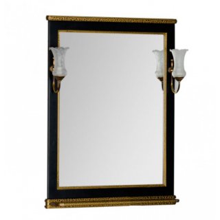 Зеркало Aquanet Валенса 80 черное краколет/золото