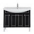 Мебель для ванной Aquanet Честер 105 черная патина серебро