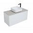 Мебель для ванной со столешницей Aquanet Nova Lite 100 1+1 белый глянец