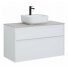 Мебель для ванной со столешницей Aquanet Nova Lite 100 2 белый глянец