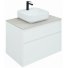 Мебель для ванной со столешницей Aquanet Nova Lite 75 2 ящика белый глянец