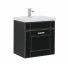 Мебель для ванной Aquanet Рондо 60 черный антик с ящиком