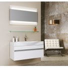 Мебель для ванной подвесная Aqwella Бергамо 80 белый глянец
