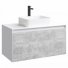 Мебель для ванной Aqwella Mobi 100 белая фасад бетон светлый