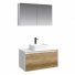Мебель для ванной Aqwella Mobi 100 белая фасад дуб балтийский