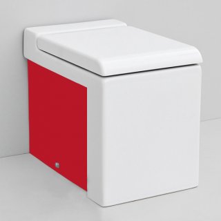 Унитаз приставной ArtCeram La Fontana LFV005 цвет белый с красным декором