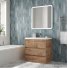 Мебель для ванной Art&Max Family-M 75 напольная дуб харбор золотой