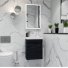 Мебель для ванной Art&Max Family-M 40 с дверцей угольный камень