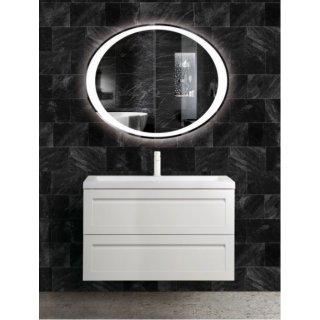 Мебель для ванной с керамической раковиной Art&Max Platino 90 Bianco Matt