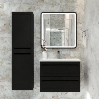 Мебель для ванной с керамической раковиной Art&Max Platino 90 Nero Matt
