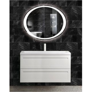 Мебель для ванной с керамической раковиной Art&Max Platino 100 Bianco Matt