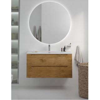 Тумба с раковиной и зеркалом BelBagno Etna 100-BB-8099-100 Rovere Nature