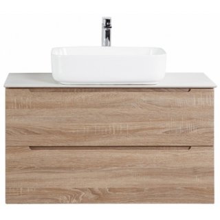 Тумба со столешницей и раковиной BelBagno Etna 100-KEP-100-BO-BB1304 Rovere Bianco