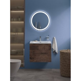 Тумба с раковиной и зеркалом BelBagno Etna 60-BB-8099-60 Rovere Moro