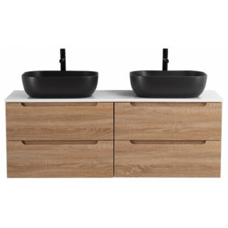 Тумба со столешницей и раковинами BelBagno Etna 120-EK-120-2-BL-BB1302-H301 Rovere Bianco