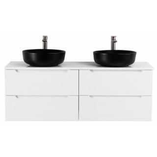 Тумба со столешницей и раковинами BelBagno Etna 140-EK-140-2-BL-BB1315-H301 Bianco Lucido