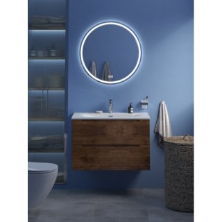 Тумба с раковиной и зеркалом BelBagno Etna 80-BB-8099-80 Rovere Moro