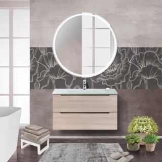 Мебель для ванной BelBagno Etna-900-BB910/465-LV-VTR-BO Rovere Grigio