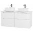 Тумба со столешницей и раковинами BelBagno Etna H60-120-EK-120-2-BL-BB1315 Bianco Lucido