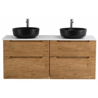 Тумба со столешницей и раковинами BelBagno Etna H60-120-EK-120-2-BL-BB1315-H301 Rovere Nature