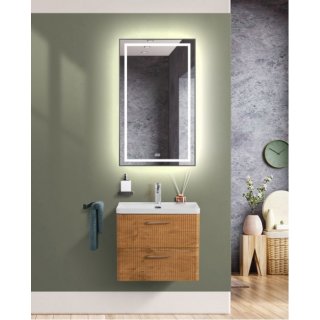 Тумба с раковиной и зеркалом BelBagno Due 50-BB-8076-3-50 Rovere Nature