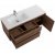 Мебель для ванной BelBagno Kraft-1000-BB1000ETL-L Rovere Tabacco