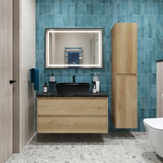 Мебель для ванной BelBagno KRAFT100RNN-KEPMNO-1302-H301-SET Rovere Nebrasca Nature