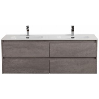 Тумба с раковиной BelBagno Kraft 140-4C-BB1400-2-ETL Cemento Grigio