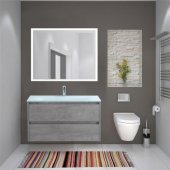 Мебель для ванной BelBagno Kraft-900-BB910/465-LV-VTR-BO Cemento Grigio